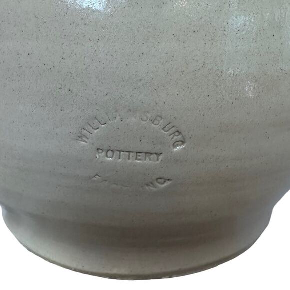 Williamsburg Pottery Lamp Base Only Yorktowne Salt Glaze Stoneware Jug Floral - Picture 7 of 13